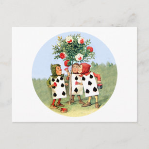 Cartão Postal Cardmen da Rainha dos Corações Pintam os Rosas do 