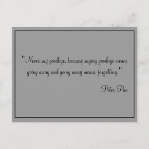 Cartão Postal Cards Never say goodbye