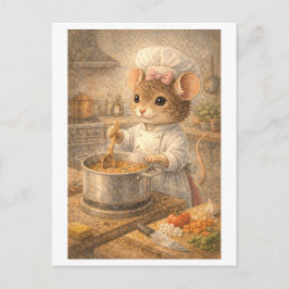 Cartão Postal Career Mouse as Chef