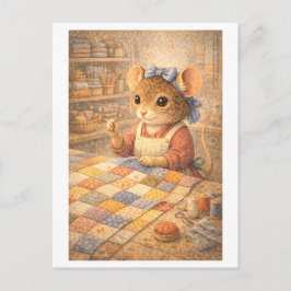 Cartão Postal Career Mouse as Quilter