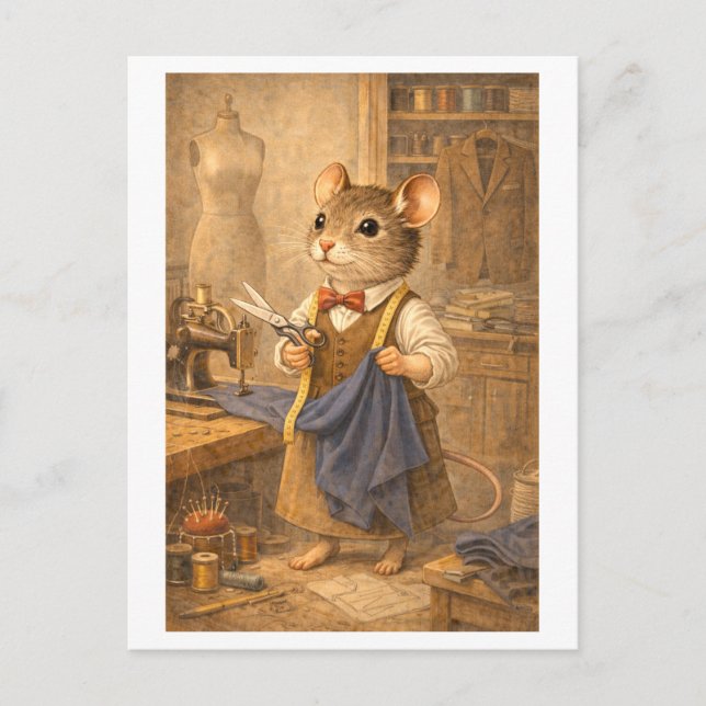 Cartão Postal Career Mouse as Tailor (Frente)
