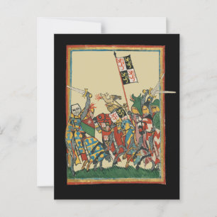 Cartão Postal Cargas de Cavalos, Codex Manesse do século 14