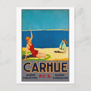 Cartão Postal Carhue Argentina - Poster de Viagens vintage resta