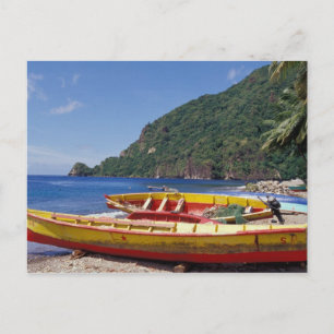 Cartão Postal Caribe, BWI, Santa Lúcia, Barcos à vela, Soufriere
