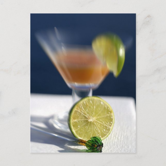 Cartão Postal Caribe, Ilhas Virgens. Um soco de rum tropical, (Frente)