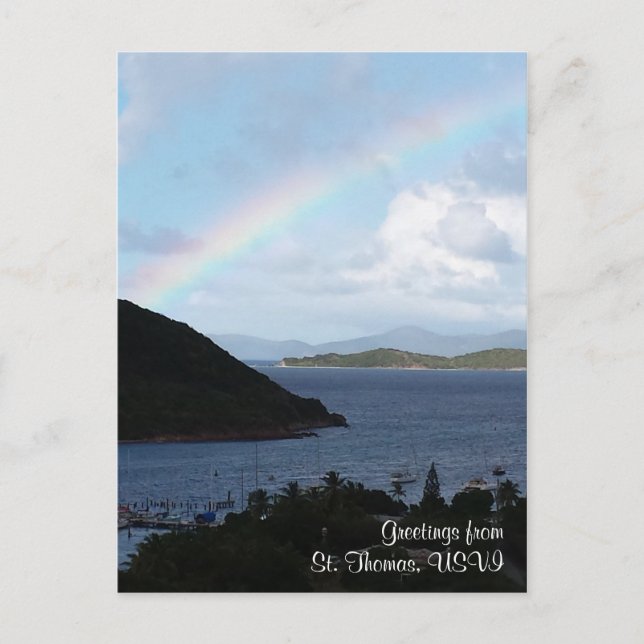 Cartão Postal Caribe Rainbow Island Life (Frente)