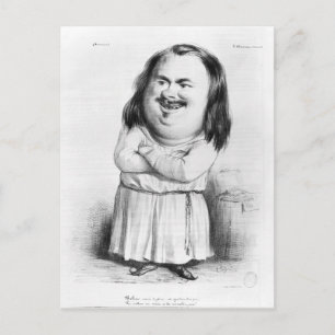 Cartão Postal Caricatura de Honore de Balzac