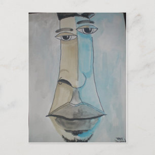 Cartão Postal Caricatura de pop-arte africana americana