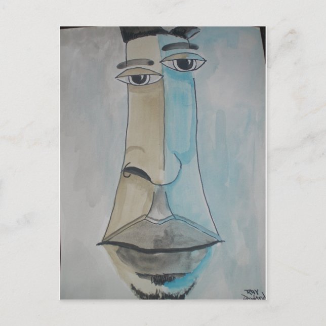 Cartão Postal Caricatura de pop-arte africana americana (Frente)