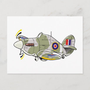 Cartão Postal caricatura do furacão de hawker