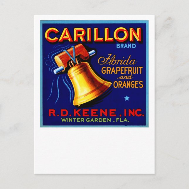 Cartão Postal Carillon Florida Grapefruits (Frente)
