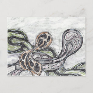 Cartão Postal Carimbo das plantas de mandioca