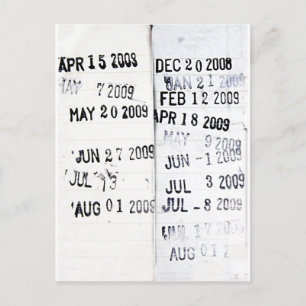 Cartão Postal Carimbo de Carimbo de Data da Biblioteca