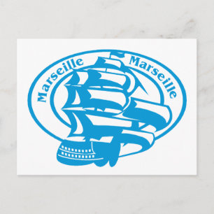 Cartão Postal Carimbo de Marselha
