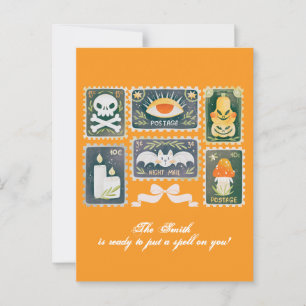 Cartão Postal Carimbo Personalizado de Abóbora da Temporada Assu
