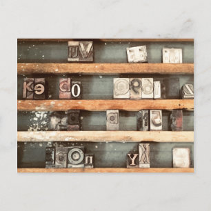 Cartão Postal carimbos de blocos de impressão antigos