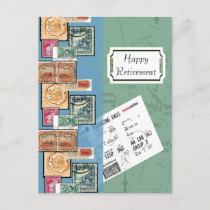 Cartão Postal Carimbos Felizes de Reforma do Mundo