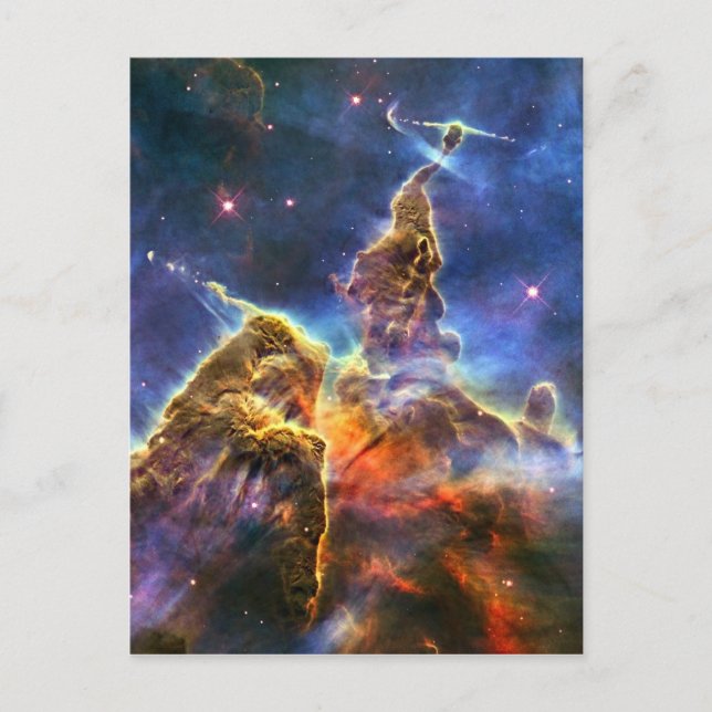 Cartão Postal Carina Nebula Hubble Space (Frente)
