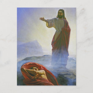 Cartão Postal Carl Heinrich Bloch - Jesus Tempestade GC