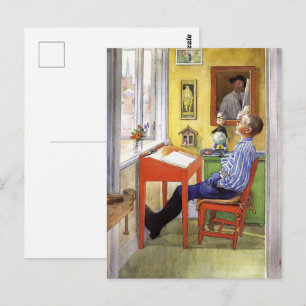Cartão Postal Carl Larsson Esbjorn na Arte Vintage da Mesa Verme