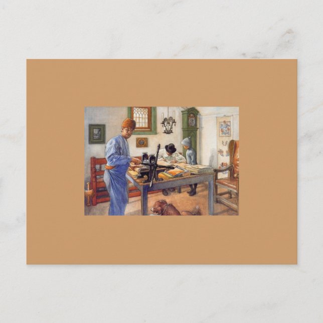 Cartão Postal Carl Larsson no Workshop 1853 (Frente)