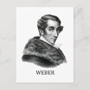 Cartão Postal Carl Maria von Weber, negro