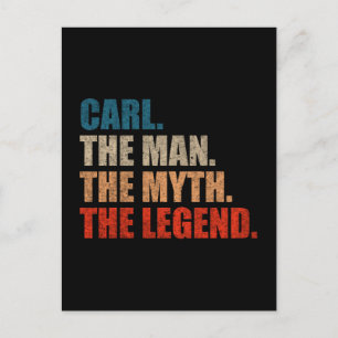 Cartão Postal Carl O Homem O Mito A Lenda