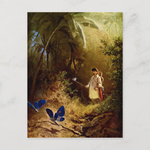 Cartão Postal Carl Spitzweg - O caçador de borboletas