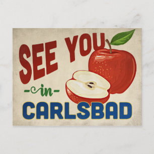 Cartão Postal Carlsbad California Apple - Viagens vintage
