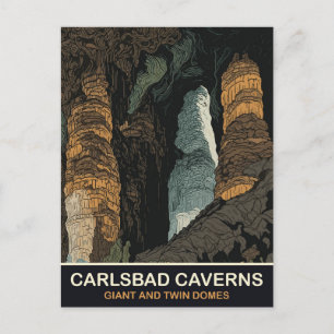 Cartão Postal Carlsbad Caverns, Giant e Twin Domes, Viagem