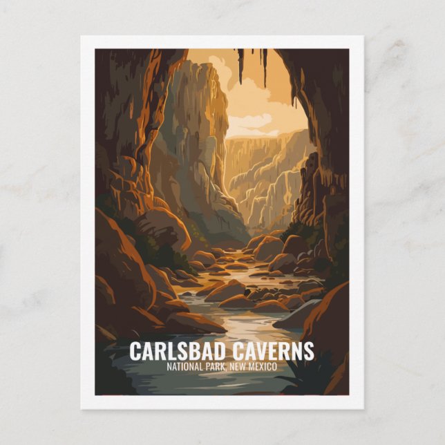 Cartão Postal Carlsbad Caverns National Park Novo México EUA (Frente)