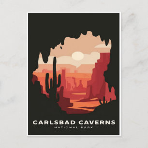 Cartão Postal Carlsbad Caverns National Park Retro Viagem