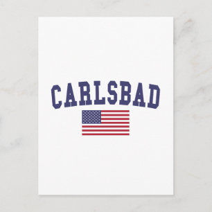 Cartão Postal Carlsbad US Flag