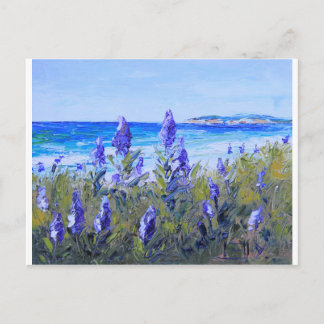 Cartão Postal Carmel California, Beach, Lupins, Landscape Art