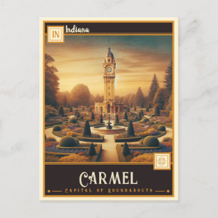 Cartão Postal Carmel, Indiana   Vintage