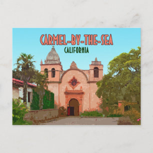 Cartão Postal Carmel Por Mar Missão Basilica Califórnia