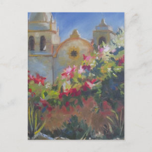 Cartão Postal Carmel Spain Mission California Garden