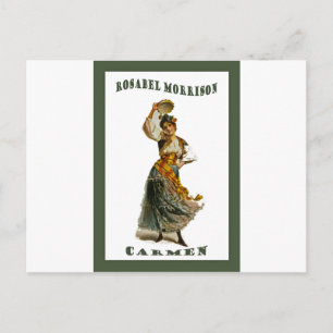 Cartão Postal Carmen de Georges Bizet ~ Rosabel Morrison 1896
