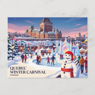 Cartão Postal Carnaval de Inverno de Quebec Canadá