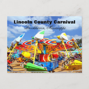 Cartão Postal Carnaval de Lincoln County - Brookhaven, Mississip