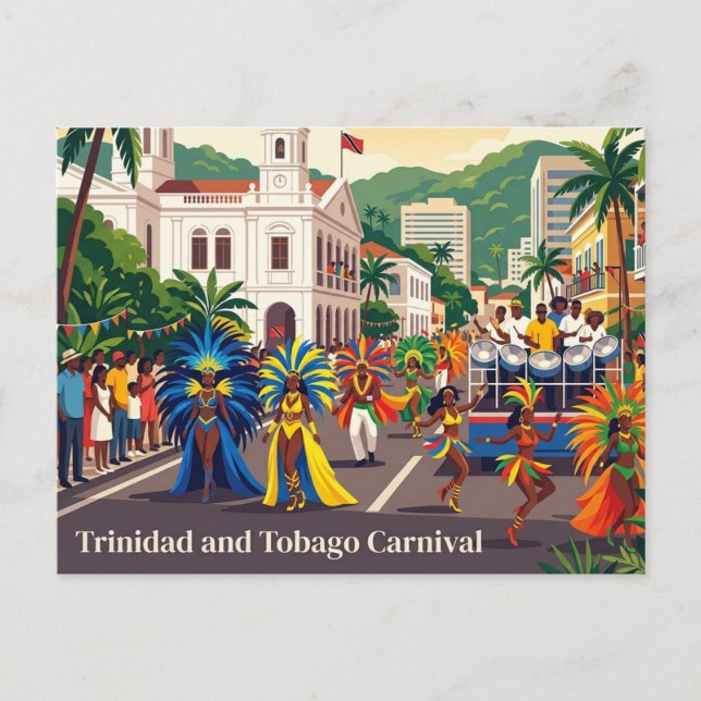 Cartão Postal Carnaval de Trinidad e Tobago (Frente)