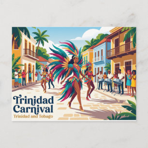 Cartão Postal Carnaval de Trinidad Trinidad e Tobago