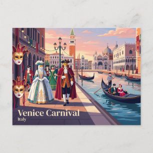 Cartão Postal Carnaval de Veneza, Itália