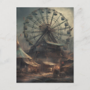 Cartão Postal Carnaval distópico assombrado e abandonado