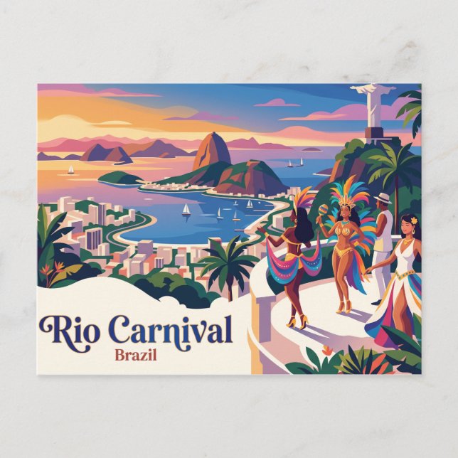 Cartão Postal Carnaval do Rio Brasil (Frente)