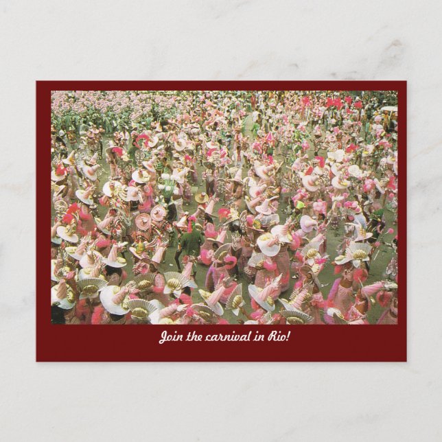 Cartão Postal Carnaval do Rio de Janeiro, Brasil (Frente)