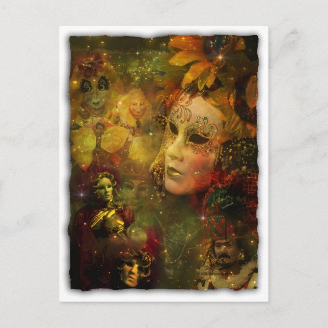 Cartão Postal Carnaval - Esplendor do Mardi Gras de Nova Orleans (Frente)