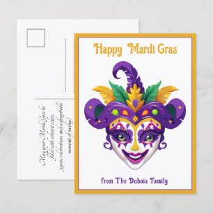 Cartão Postal 💚💜💛 Carnaval Mardi Shenanigans