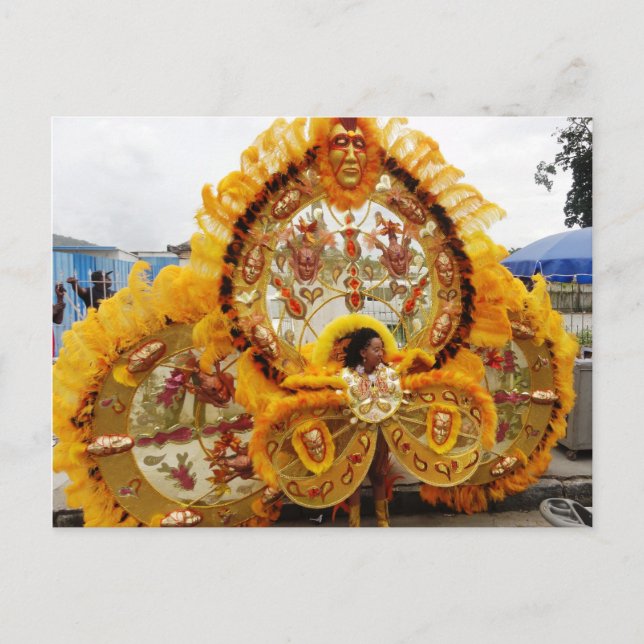 Cartão Postal Carnaval Masquerader, Trinidade e Tobago (Frente)