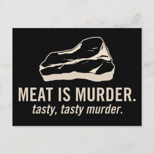Cartão Postal Carne é Assassinato. Cartão-postal de assassinato